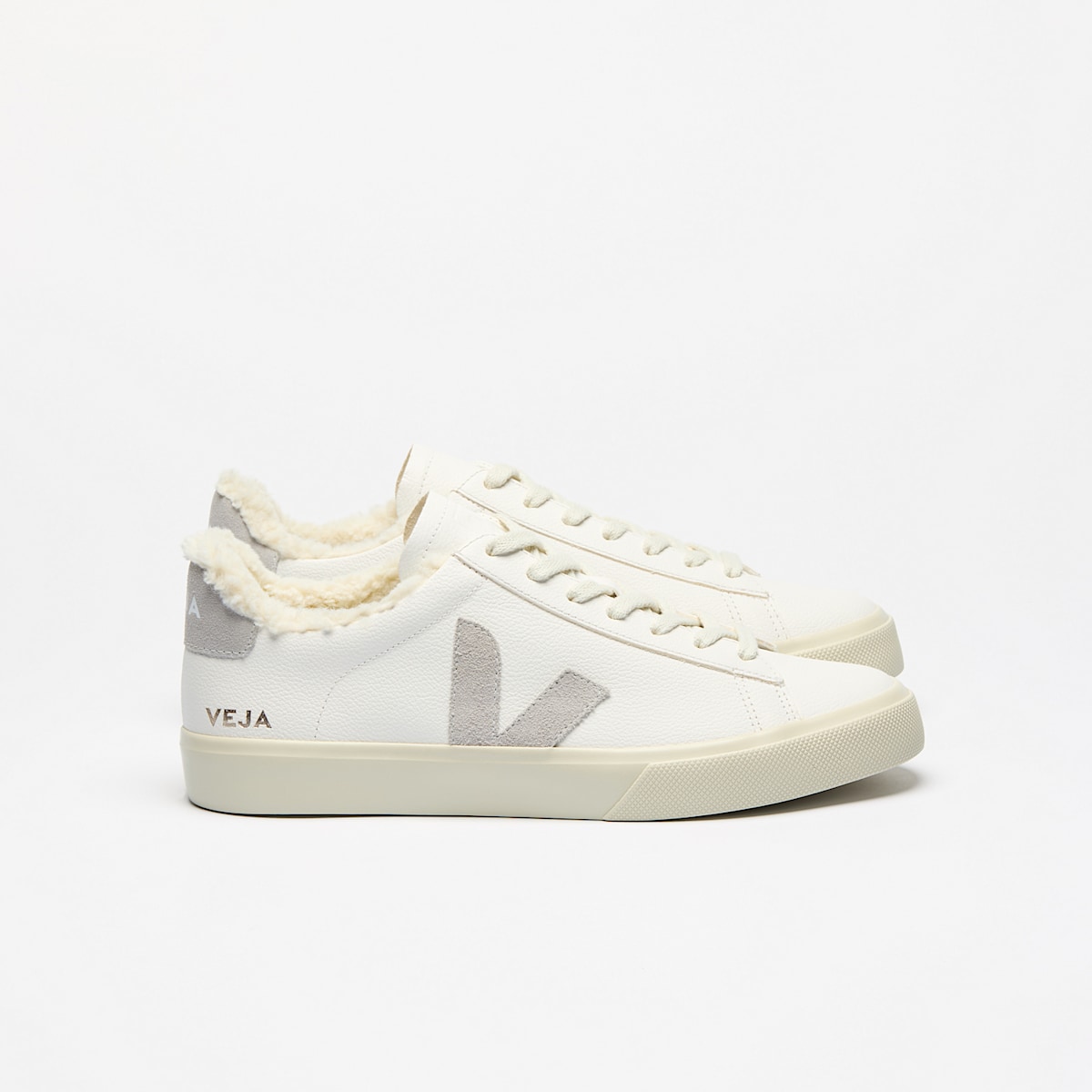 CAMPO FURED LEATHER WHITE LIGHT GREY