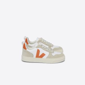 V-10 LEATHER WHITE FURY ALMOND