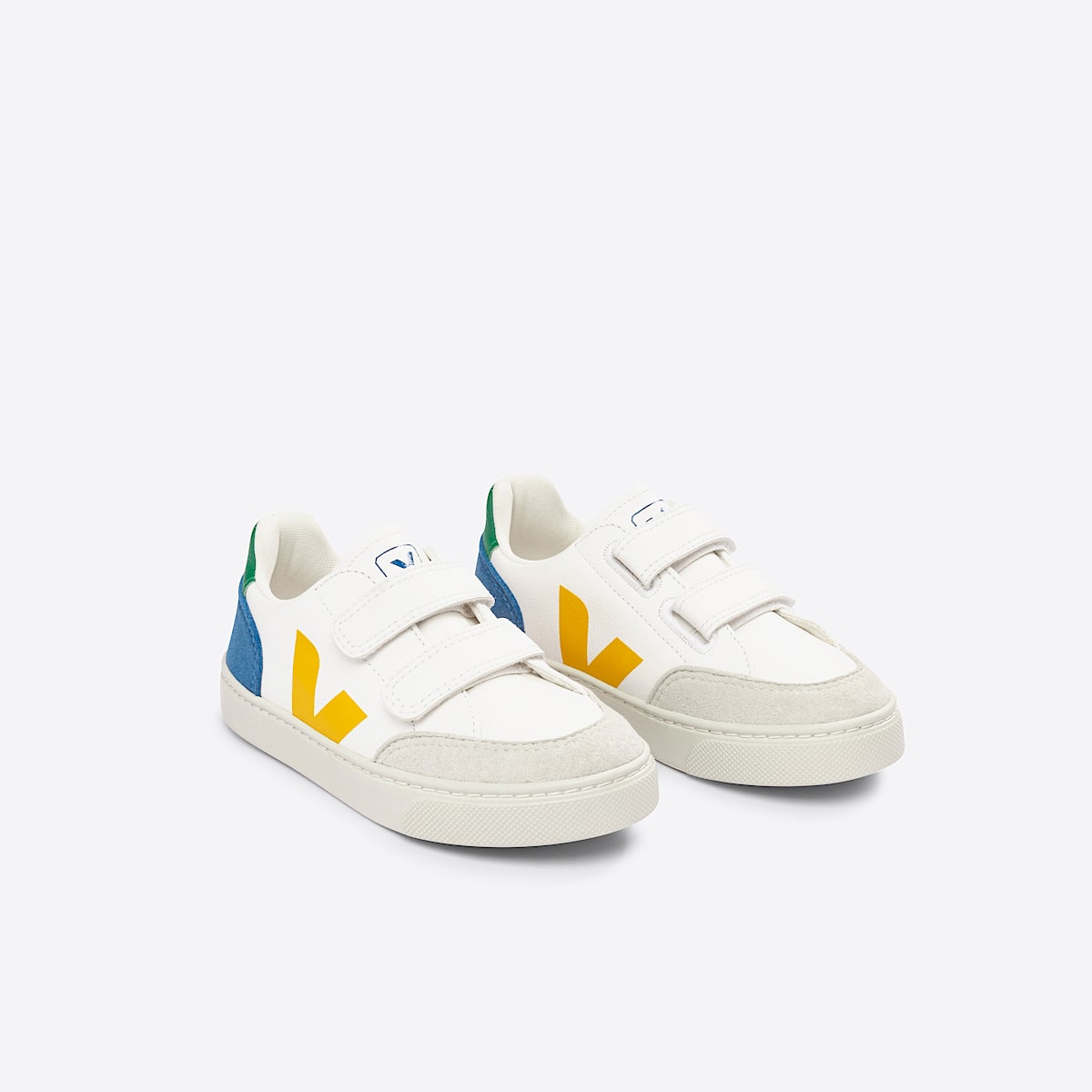 V-12 LEATHER WHITE MULTICO INDIGO - Image 2