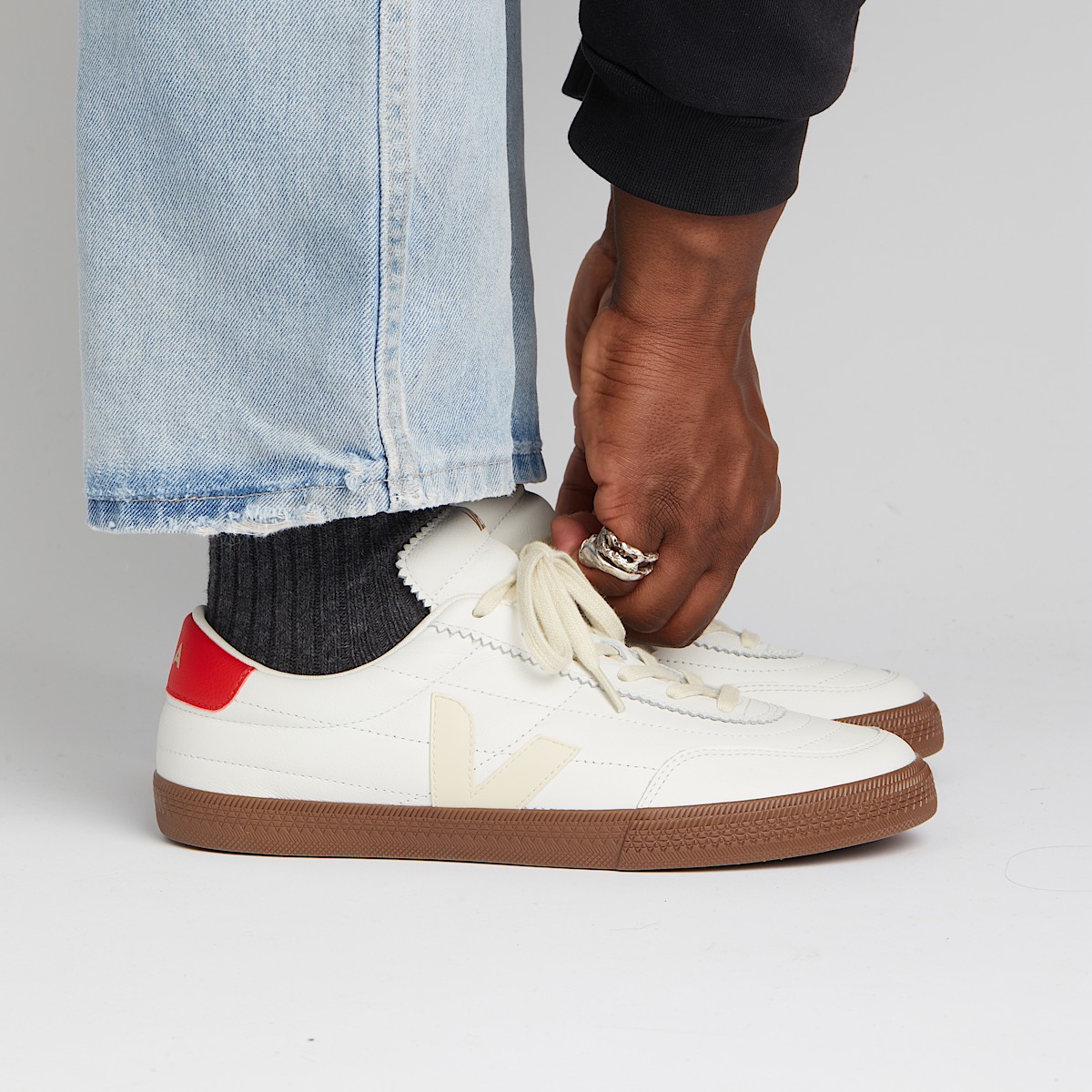 PANENKA LEATHER WHITE PIERRE PEKIN BARK - Image 4