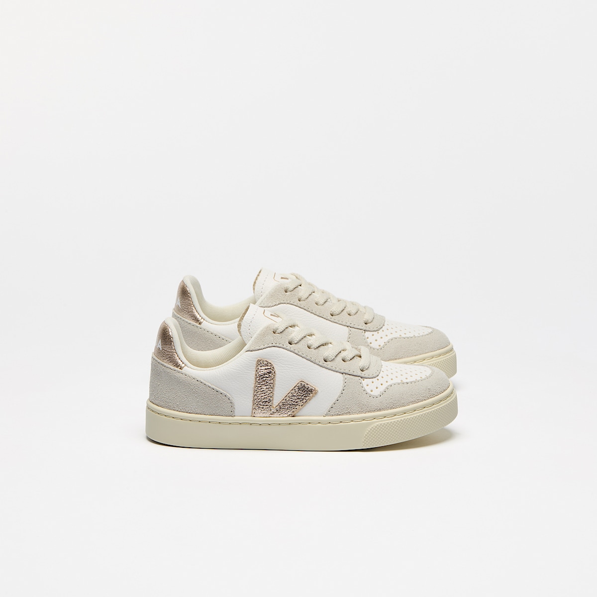 V-10 LEATHER WHITE PLATINE NATURAL