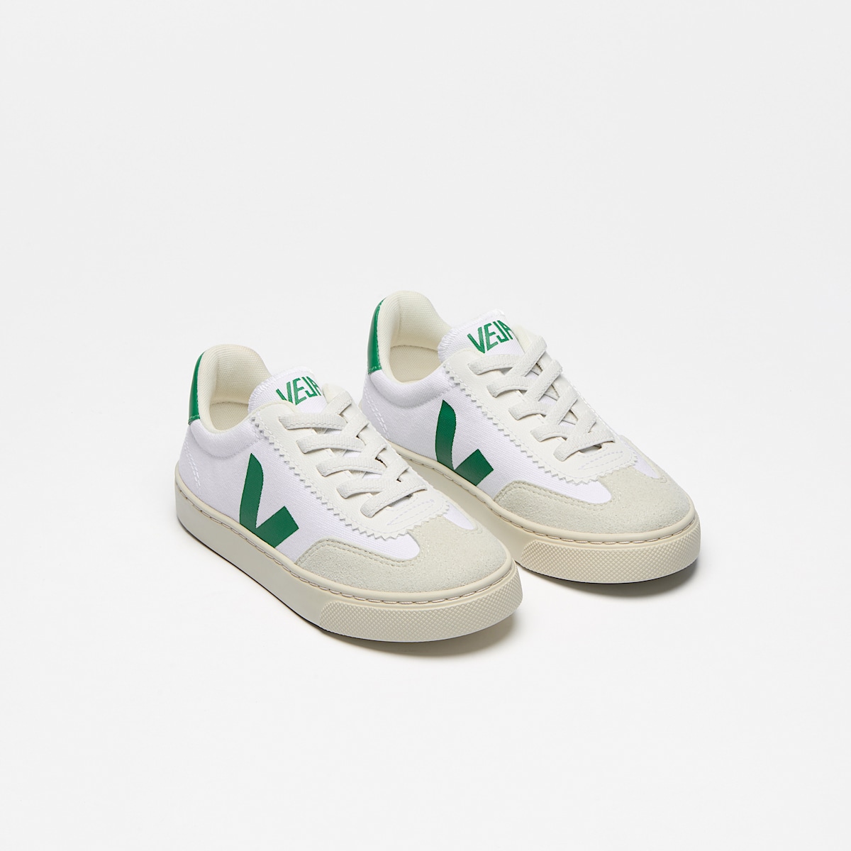 VOLLEY ELASTIC LACES CANVAS WHITE EMERAUDE - Image 2