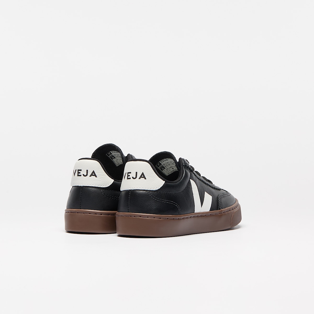 VOLLEY ELASTIC LACES LEATHER BLACK WHITE BARK - Image 3