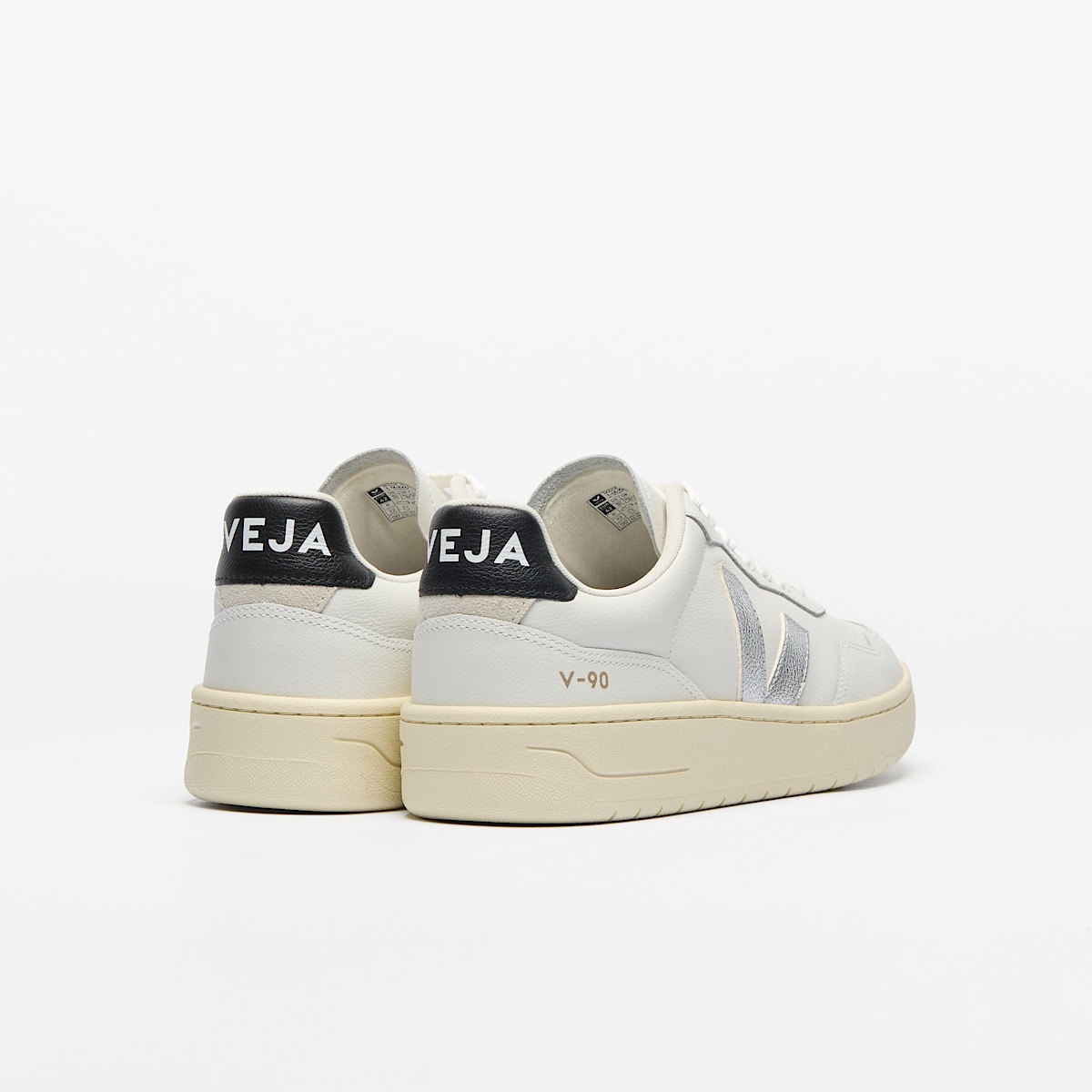 V-90 LEATHER WHITE SILVER BLACK - Image 3