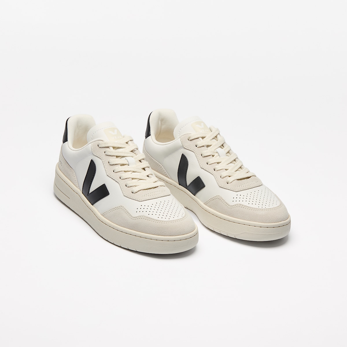 V-90 LEATHER WHITE BLACK - Image 2