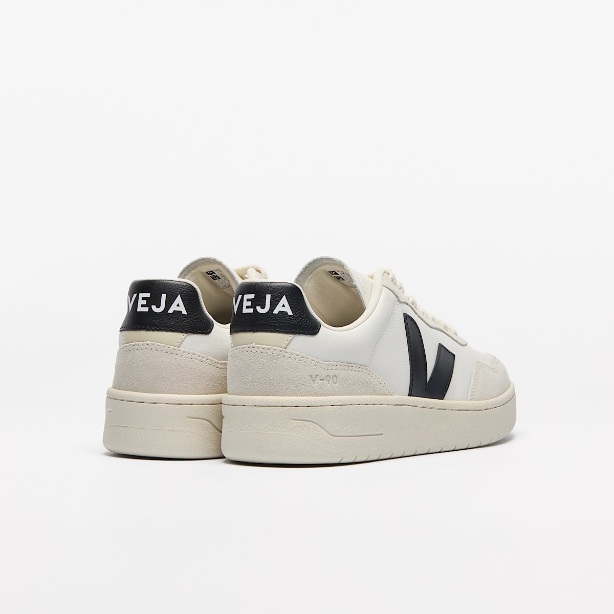 V-90 LEATHER WHITE BLACK - Image 3