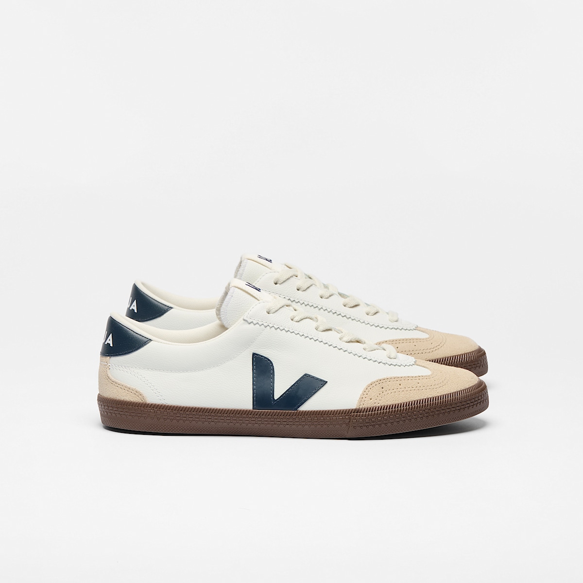VOLLEY LEATHER WHITE NAUTICO BARK