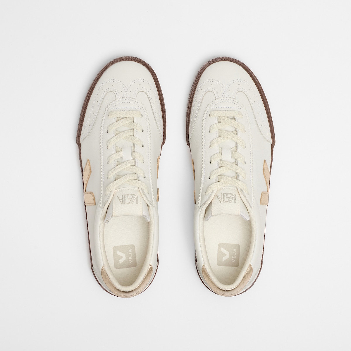VOLLEY LEATHER WHITE PLATINE BARK - Image 4
