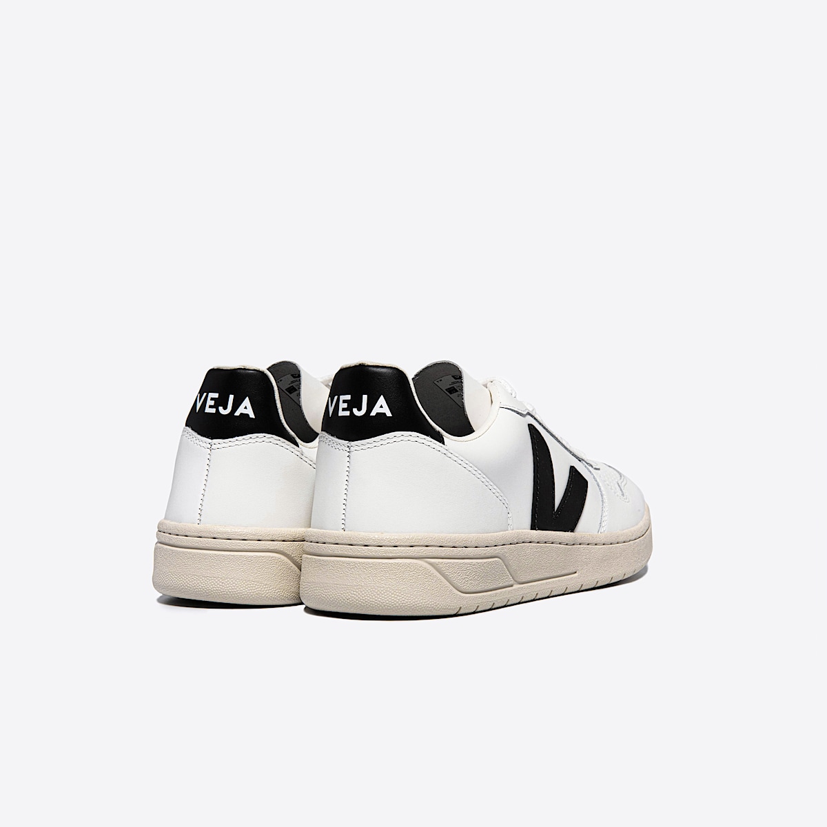 V-10 LEATHER WHITE BLACK - Image 3