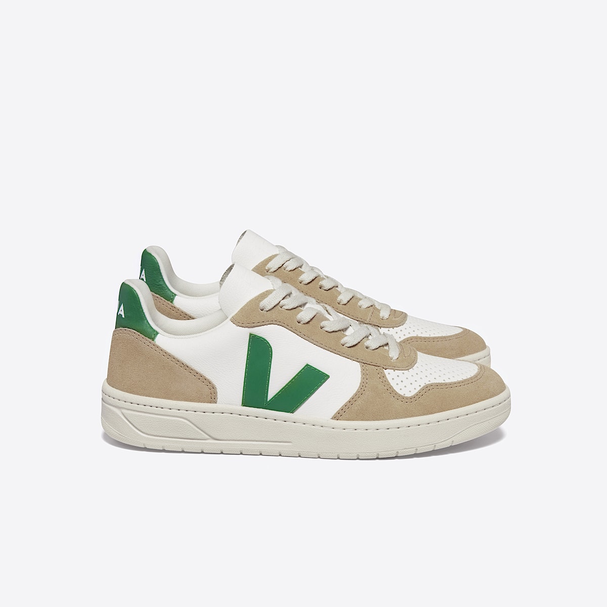 V-10 LEATHER WHITE EMERAUDE SAHARA
